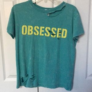 Forever 21  Distressed ‘Obsessed’ Tee Shirt🎨